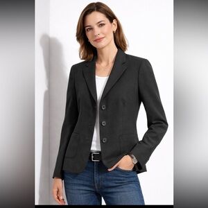 Ann Taylor Black Wool-Blend Blazer – Size 4